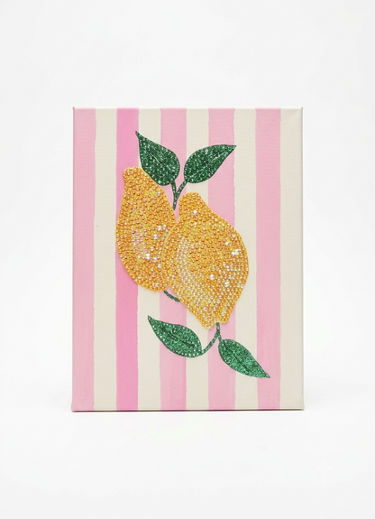 Lemon Rhinestone Canvas Art Kit