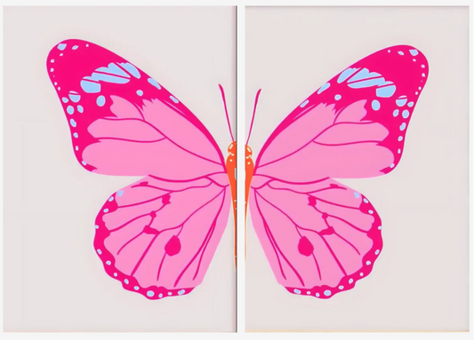 Butterfly double split Rhinestone Canvas Art Kit