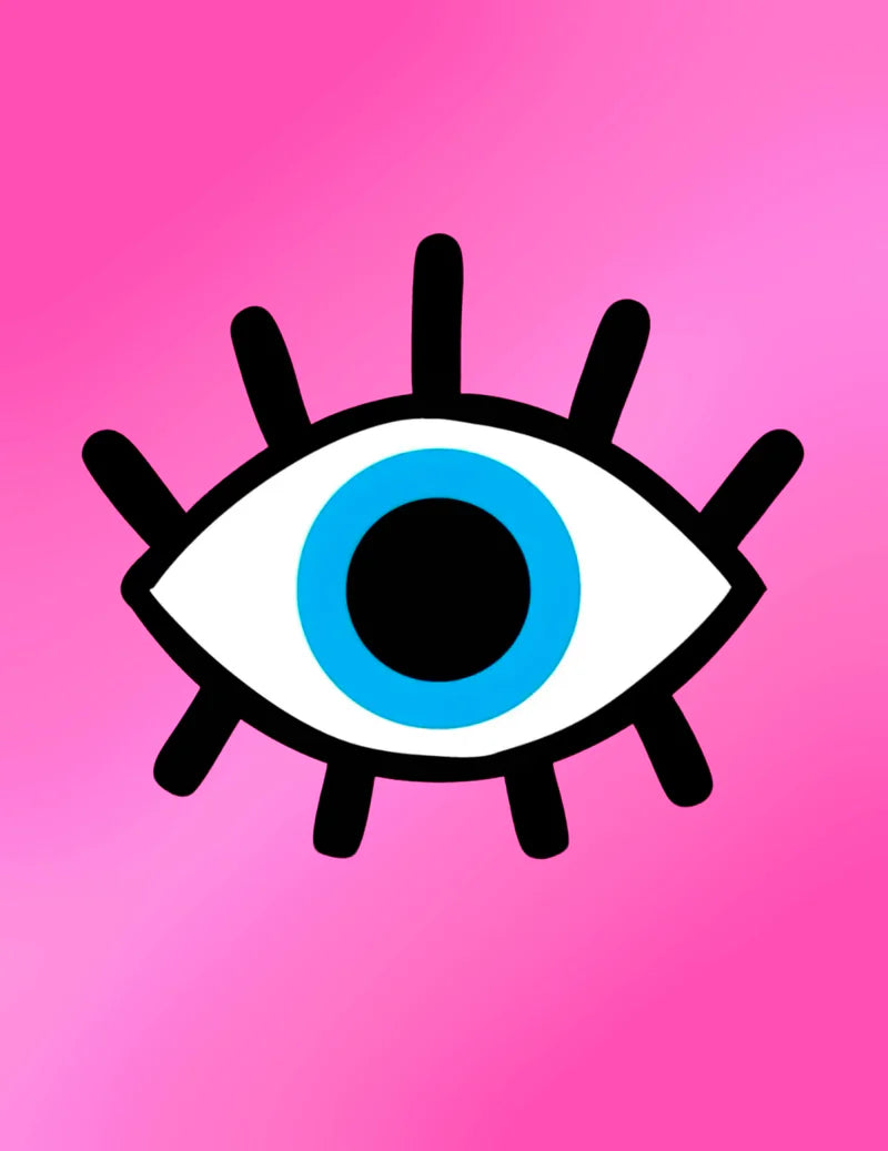 Pink Evil Eye Rhinestone Canvas Art Kit