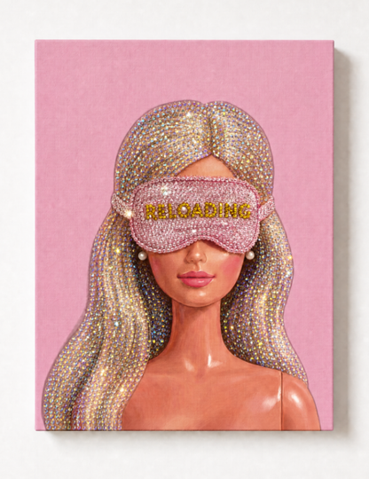 Kit de lona con diamantes de imitación Barbie Reloading