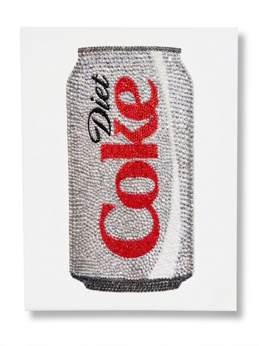 Diet Coke Rhinestone Canvas Art Kit