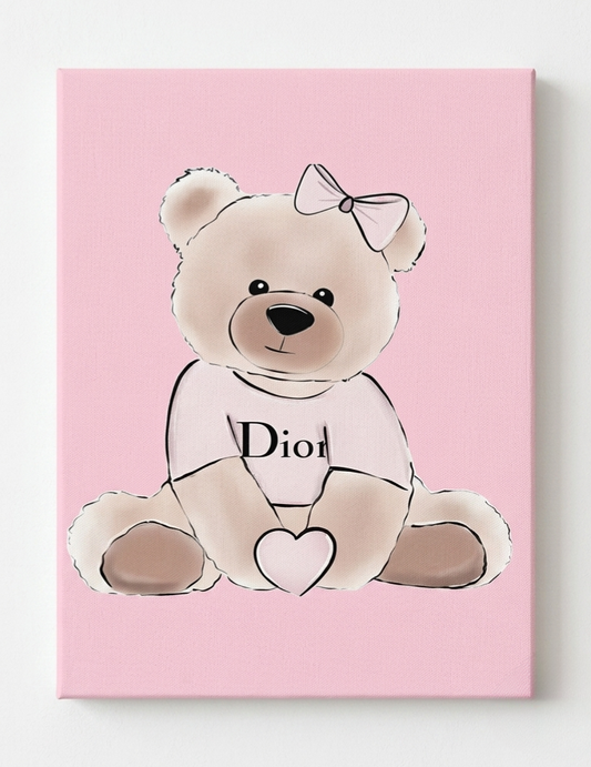 Dior Teddy Bear Rhinestone Canvas Art Kit