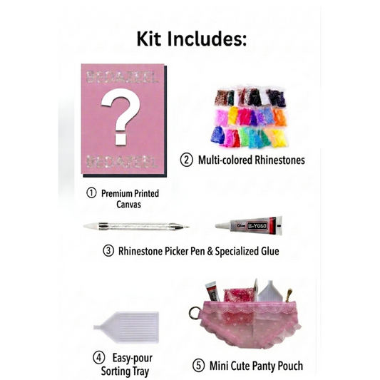 Pink Coke Glass Bottle Rhinestone Canvas Art Kit