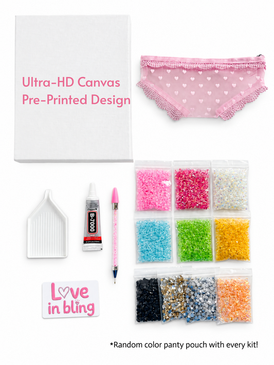 Pink Diet Coke Rhinestone Canvas Art Kit