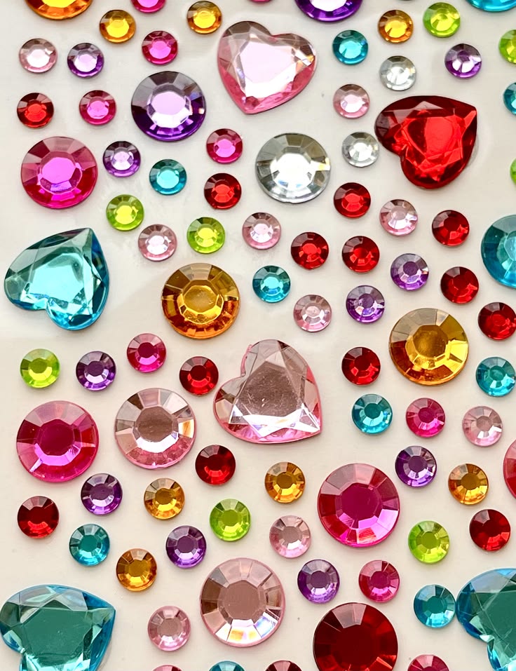 Multi-Shape Rhinestone & Gem Stickers Set for Face and Crafts (10 sheets)