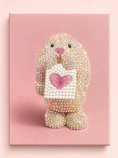 Jellycat Hand Drawn Heart Rhinestone Canvas Art Kit (Mother's Day Edition)