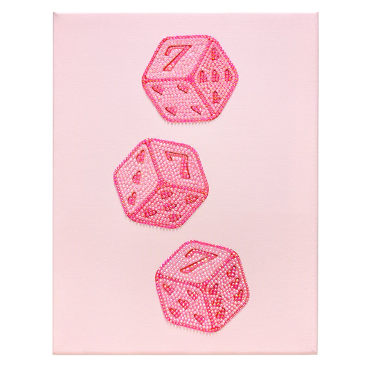 Lucky 7 Dice Rhinestone Canvas Art Kit
