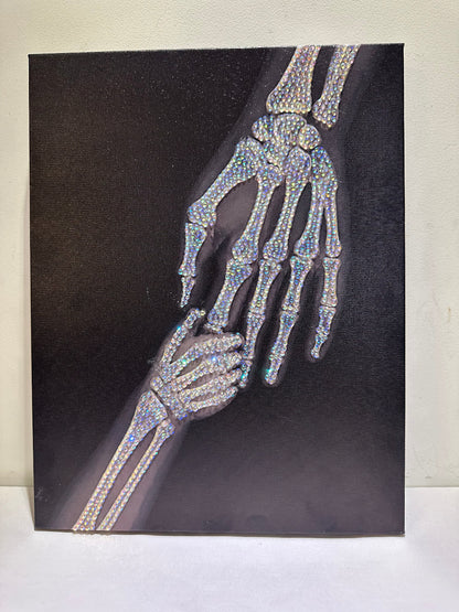 X-Ray Hand-in-Hand Rhinestone Canvas Art Kit (Mother's Day Edition)